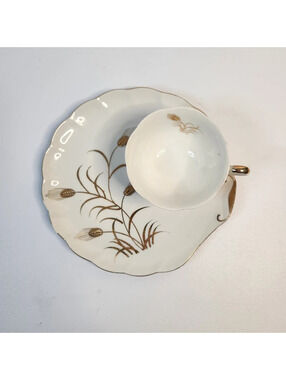 Vintage Lefton China teacup with snack plate